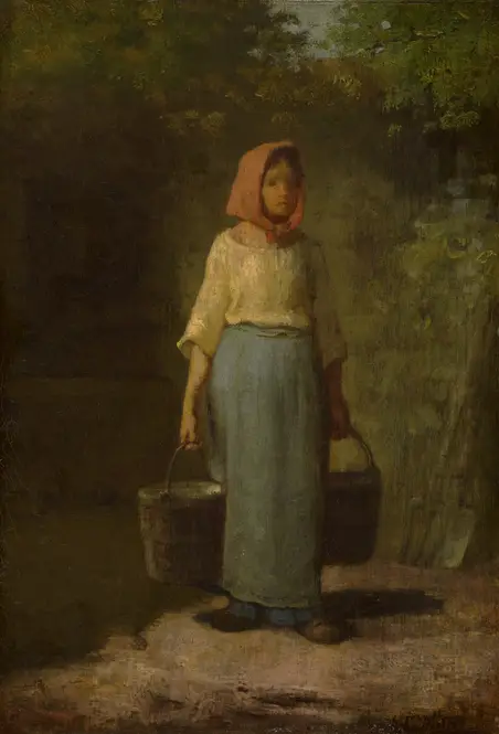 Peasant Girl Returning From The Well (c. 1860) by Jean-François Millet